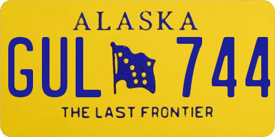 AK license plate GUL744