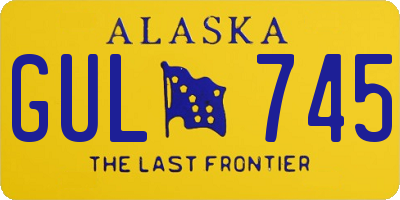 AK license plate GUL745