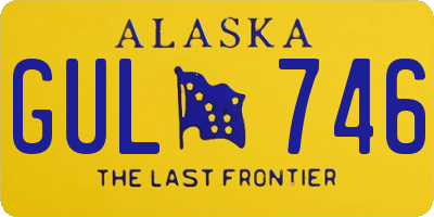 AK license plate GUL746