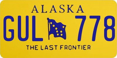 AK license plate GUL778