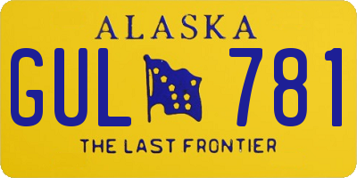 AK license plate GUL781