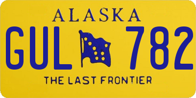 AK license plate GUL782