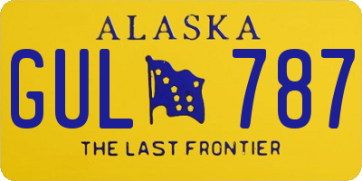 AK license plate GUL787