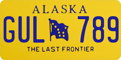 AK license plate GUL789