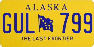 AK license plate GUL799