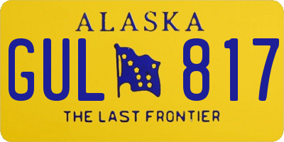 AK license plate GUL817