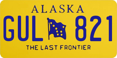 AK license plate GUL821