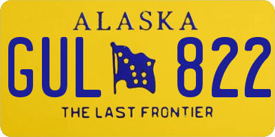 AK license plate GUL822