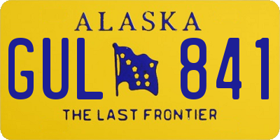 AK license plate GUL841