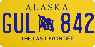 AK license plate GUL842