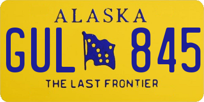 AK license plate GUL845