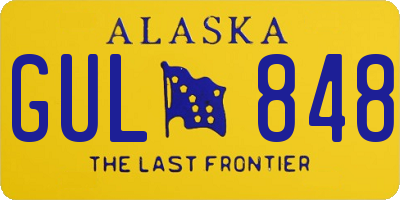 AK license plate GUL848