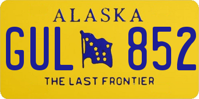 AK license plate GUL852
