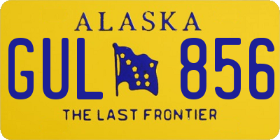 AK license plate GUL856