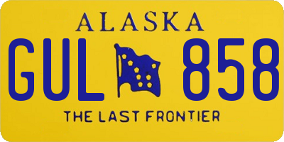 AK license plate GUL858