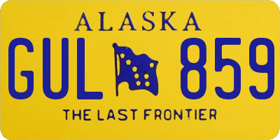 AK license plate GUL859