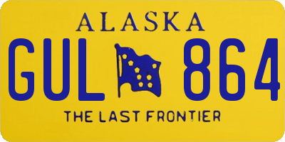 AK license plate GUL864