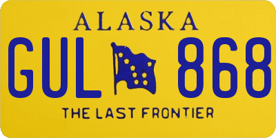 AK license plate GUL868