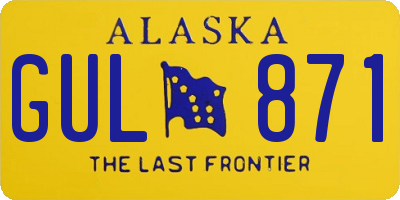 AK license plate GUL871