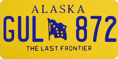 AK license plate GUL872