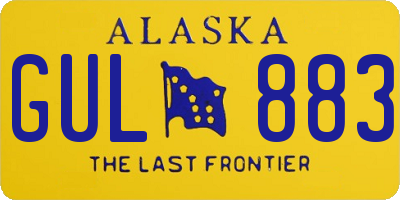 AK license plate GUL883
