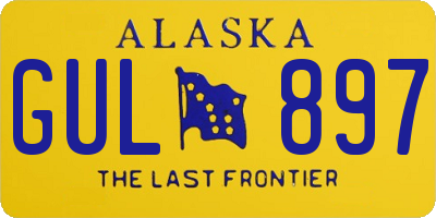 AK license plate GUL897