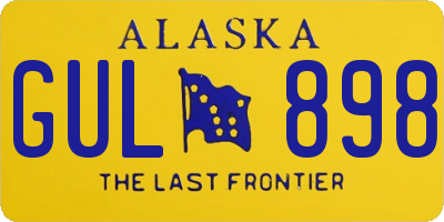 AK license plate GUL898