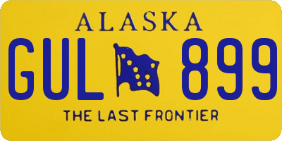 AK license plate GUL899