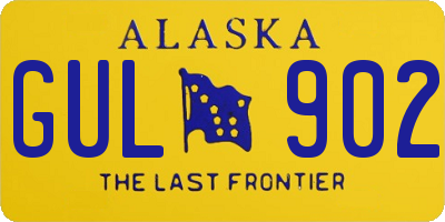 AK license plate GUL902