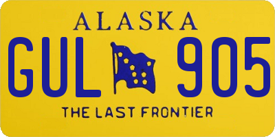 AK license plate GUL905