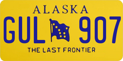 AK license plate GUL907