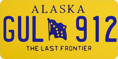 AK license plate GUL912