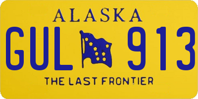 AK license plate GUL913