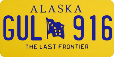 AK license plate GUL916