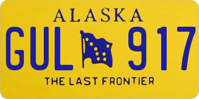 AK license plate GUL917