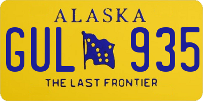 AK license plate GUL935