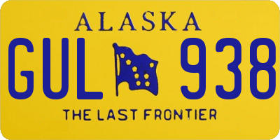 AK license plate GUL938