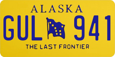 AK license plate GUL941