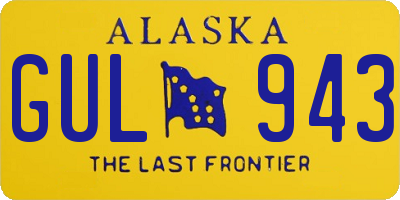 AK license plate GUL943