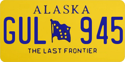 AK license plate GUL945