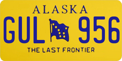 AK license plate GUL956
