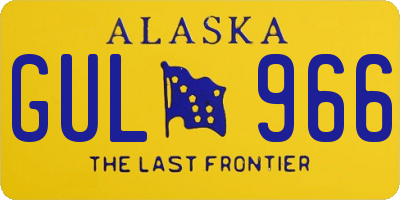 AK license plate GUL966