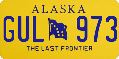 AK license plate GUL973
