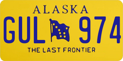 AK license plate GUL974