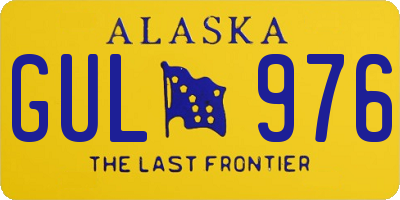 AK license plate GUL976