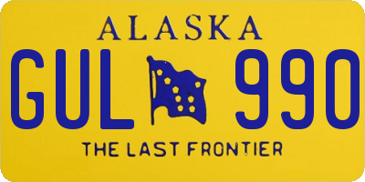 AK license plate GUL990