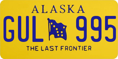 AK license plate GUL995