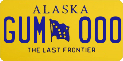 AK license plate GUM000