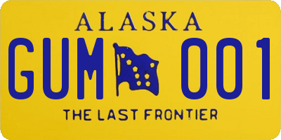 AK license plate GUM001