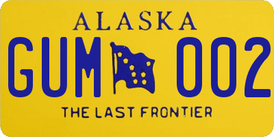 AK license plate GUM002